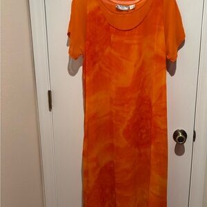 Klozlyne Long Orange Dress